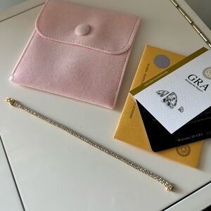 Lab grown diamond (moissanite) tennis bracelet 6” inches